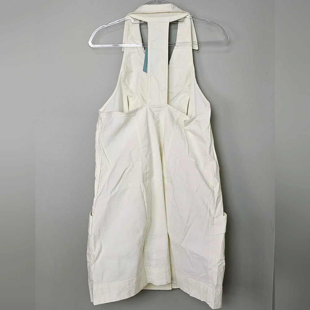 The Amelia Collared T-Back Mini Dress by Maeve Anthropologie, Ivory